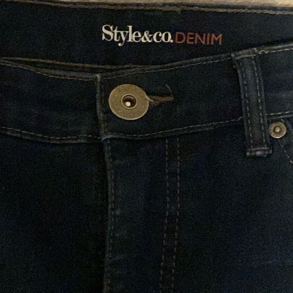 Women’s Stretch Style & co Jeans Size 4 Dark blue - Picture 4 of 7